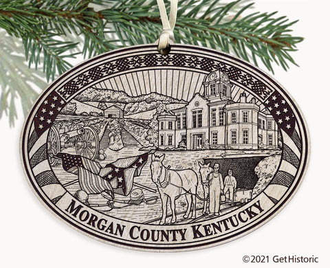 Morgan County Kentucky Engraved Ornament