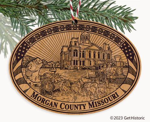 Morgan County Missouri Engraved Natural Ornament