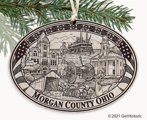Morgan County Ohio Engraved Ornament