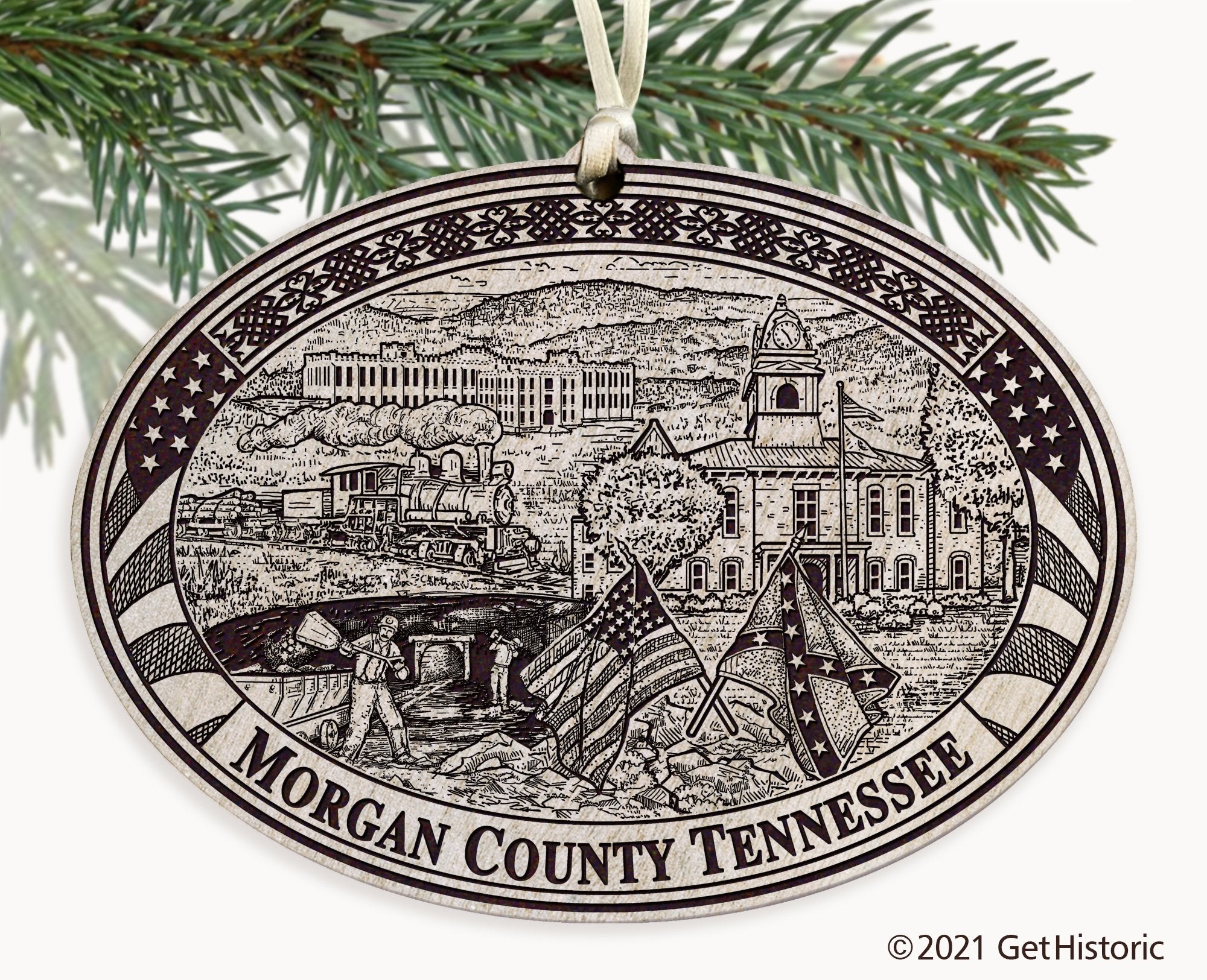 Morgan County Tennessee Engraved Ornament