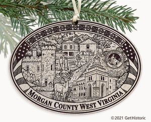 Morgan County West Virginia Engraved Ornament