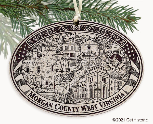 Morgan County West Virginia Engraved Ornament