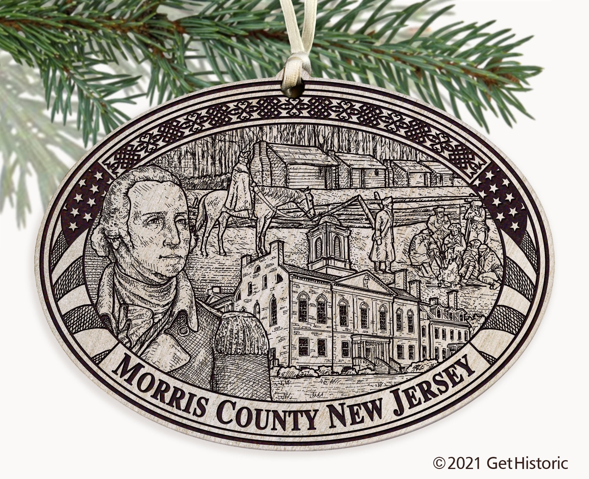 Morris County New Jersey Engraved Ornament