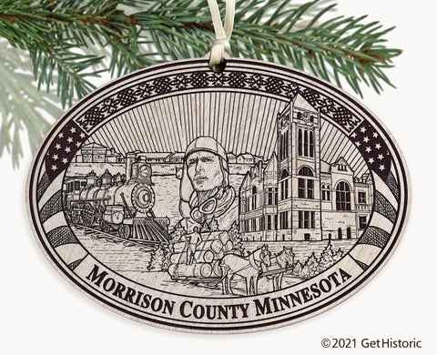 Morrison County Minnesota Engraved Ornament