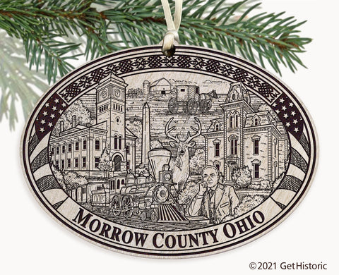 Morrow County Ohio Engraved Ornament