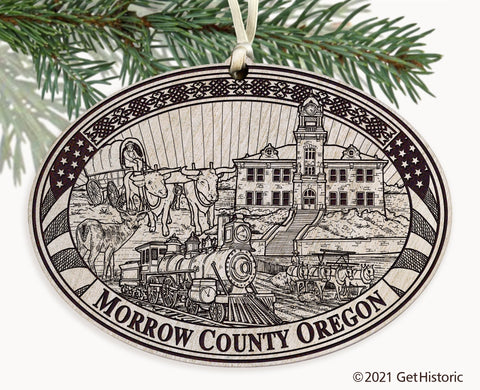 Morrow County Oregon Engraved Ornament