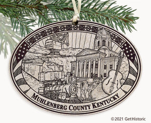 Muhlenberg County Kentucky Engraved Ornament