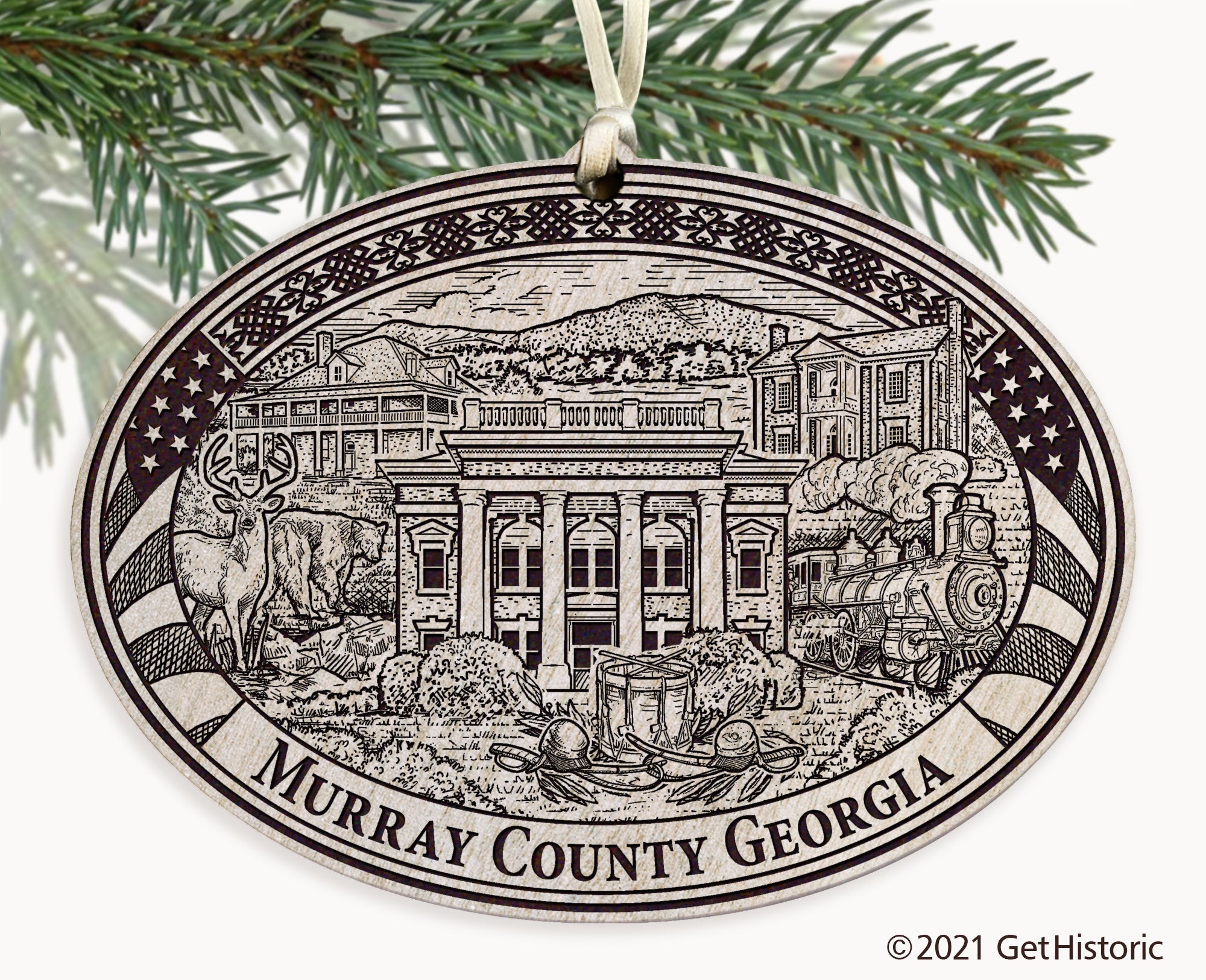 Murray County Georgia Engraved Ornament