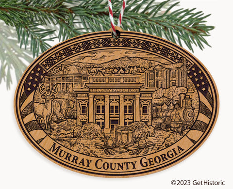 Murray County Georgia Engraved Natural Ornament