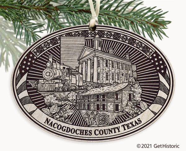 Nacogdoches County Texas Engraved Ornament