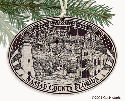 Nassau County Florida Engraved Ornament
