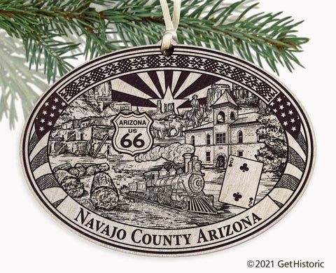 Navajo County Arizona Engraved Ornament