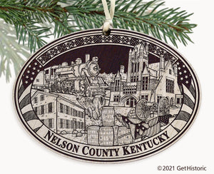 Nelson County Kentucky Engraved Ornament