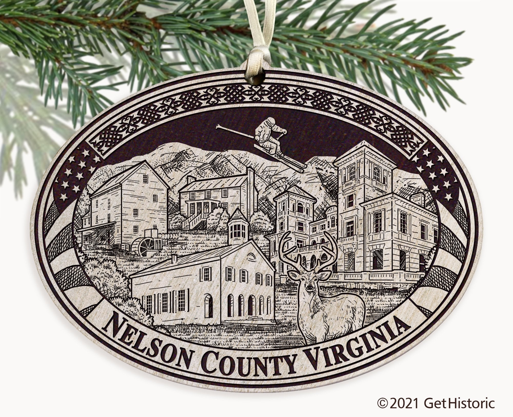 Nelson County Virginia Engraved Ornament