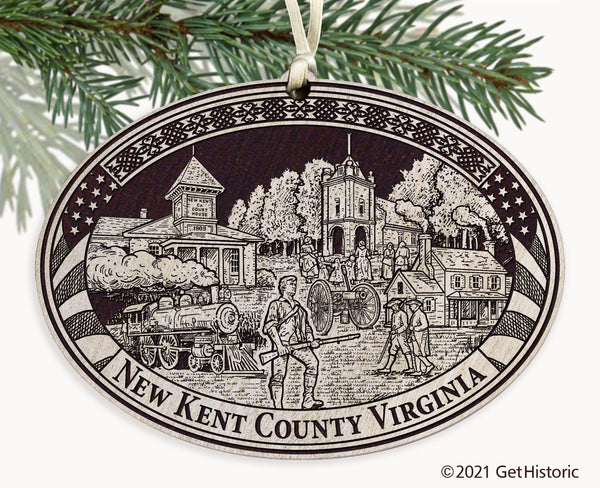New Kent County Virginia Engraved Ornament