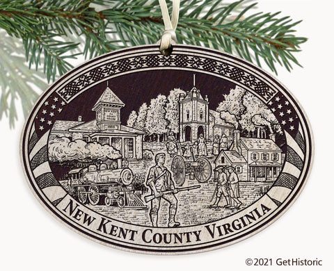 New Kent County Virginia Engraved Ornament