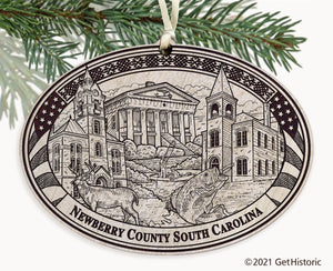 Newberry County South Carolina Engraved Ornament