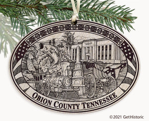 Obion County Tennessee Engraved Ornament