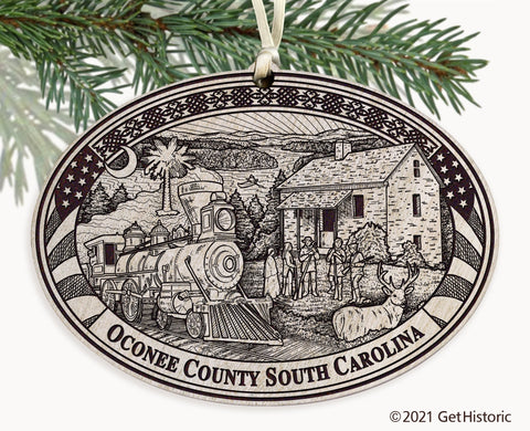 Oconee County South Carolina Engraved Ornament