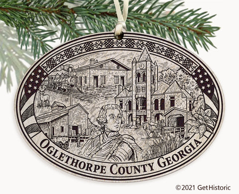 Oglethorpe County Georgia Engraved Ornament