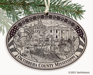 Oktibbeha County Mississippi Engraved Ornament