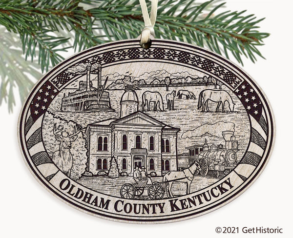 Oldham County Kentucky Engraved Ornament