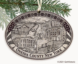 Oneida County New York Engraved Ornament