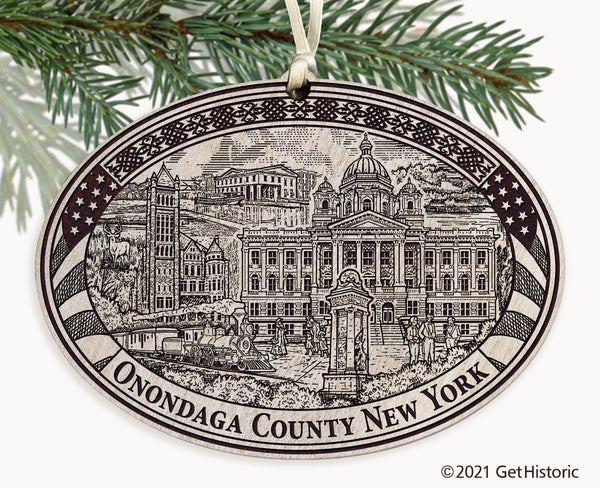 Onondaga County New York Engraved Ornament