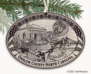 Onslow County North Carolina Engraved Ornament