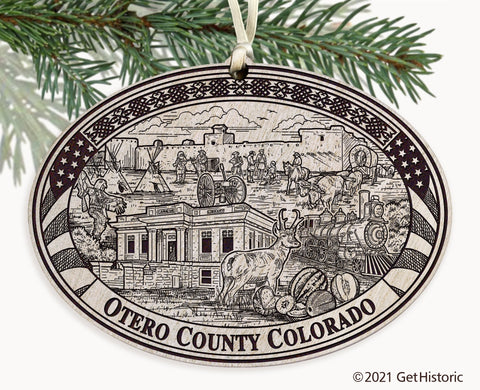 Otero County Colorado Engraved Ornament