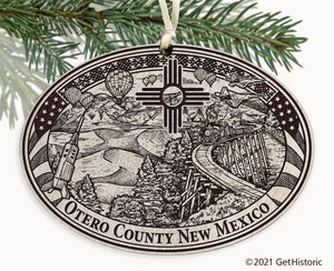 Otero County New Mexico Engraved Ornament