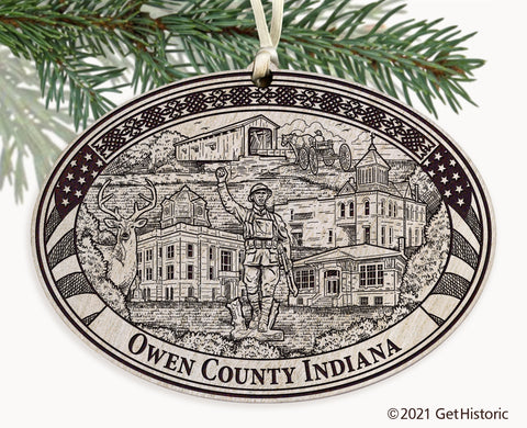 Owen County Indiana Engraved Ornament