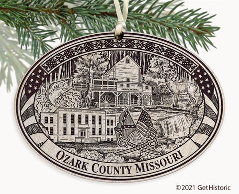 Ozark County Missouri Engraved Ornament