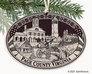 Page County Virginia Engraved Ornament