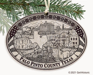 Palo Pinto County Texas Engraved Ornament