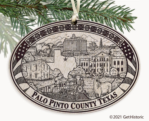 Palo Pinto County Texas Engraved Ornament