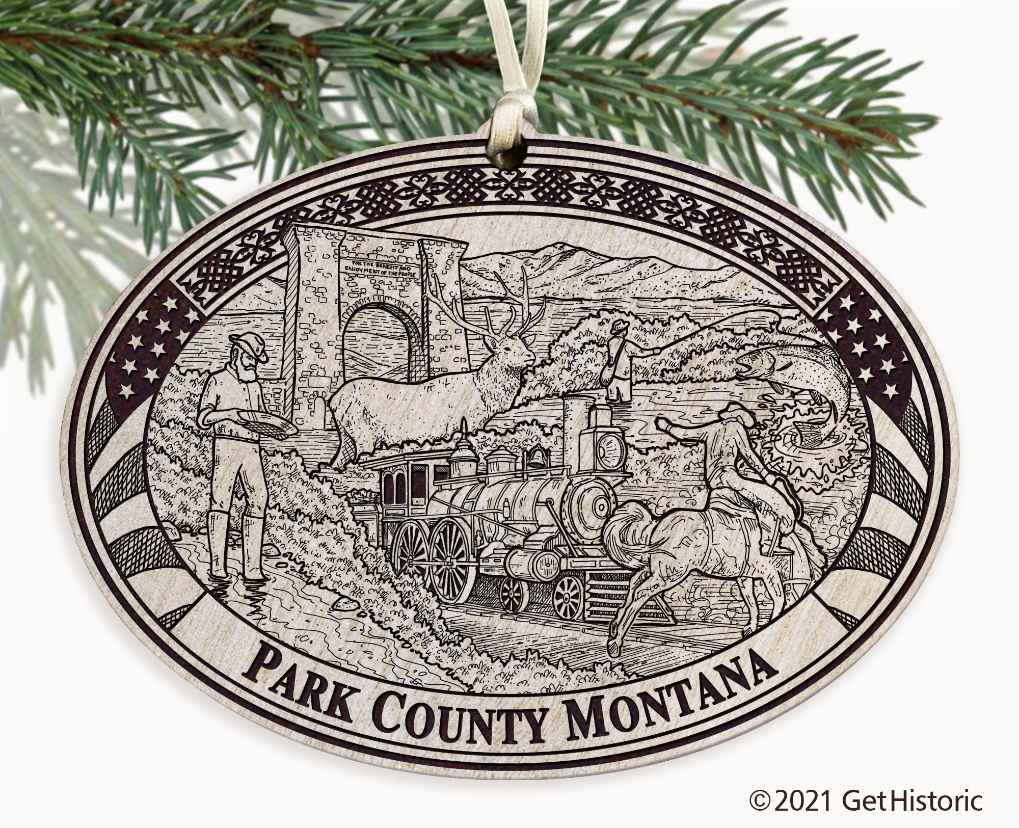 Park County Montana Engraved Ornament