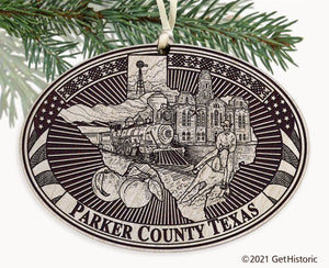 Parker County Texas Engraved Ornament