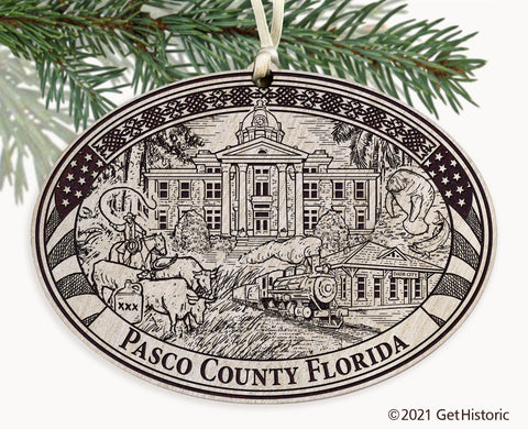 Pasco County Florida Engraved Ornament