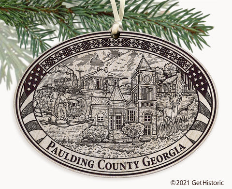 Paulding County Georgia Engraved Ornament