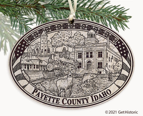 Payette County Idaho Engraved Ornament