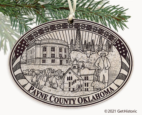 Payne County Oklahoma Engraved Ornament