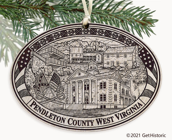 Pendleton County West Virginia Engraved Ornament