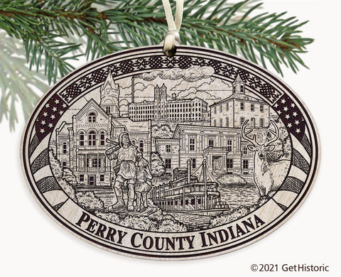 Perry County Indiana Engraved Ornament