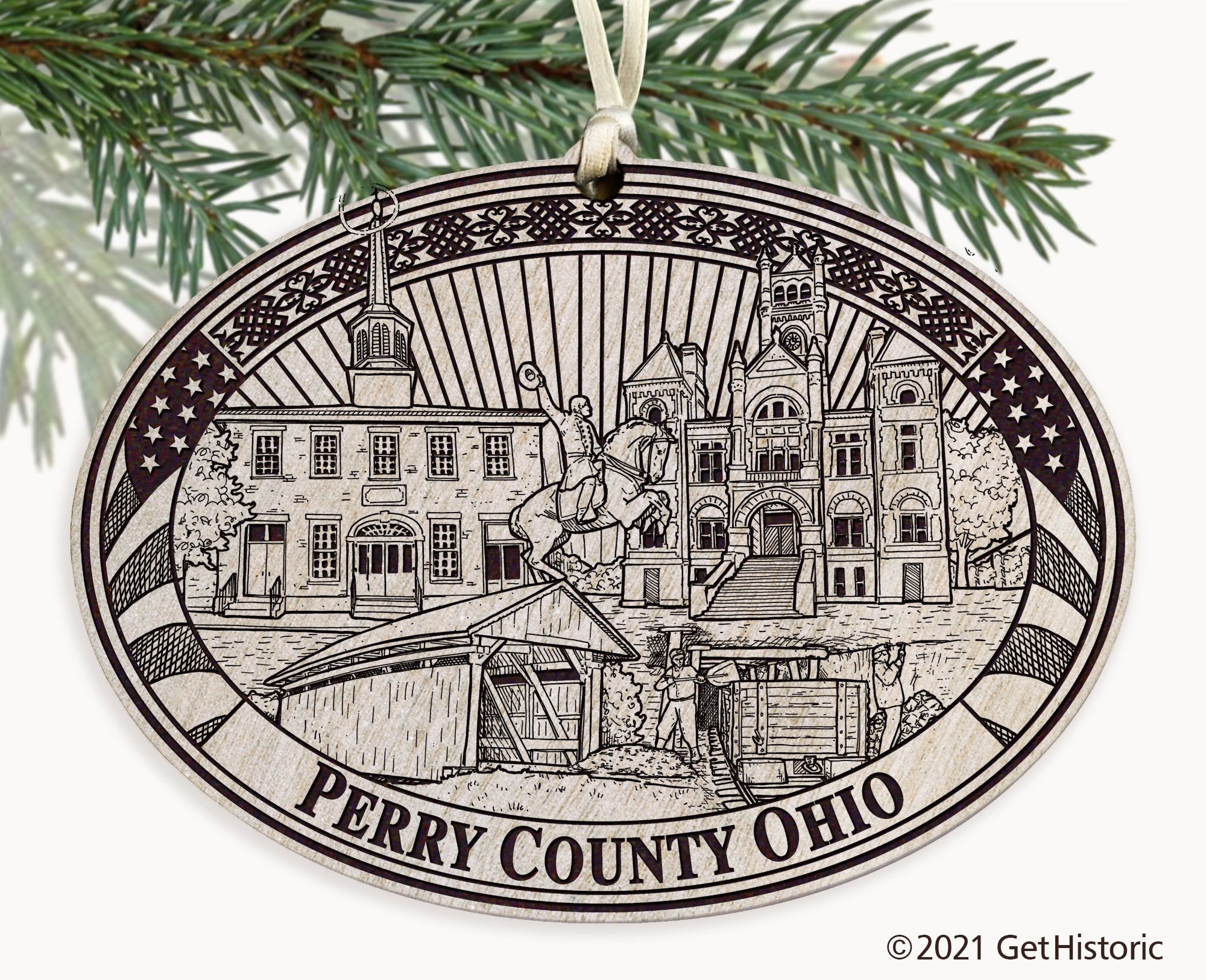 Perry County Ohio Engraved Ornament