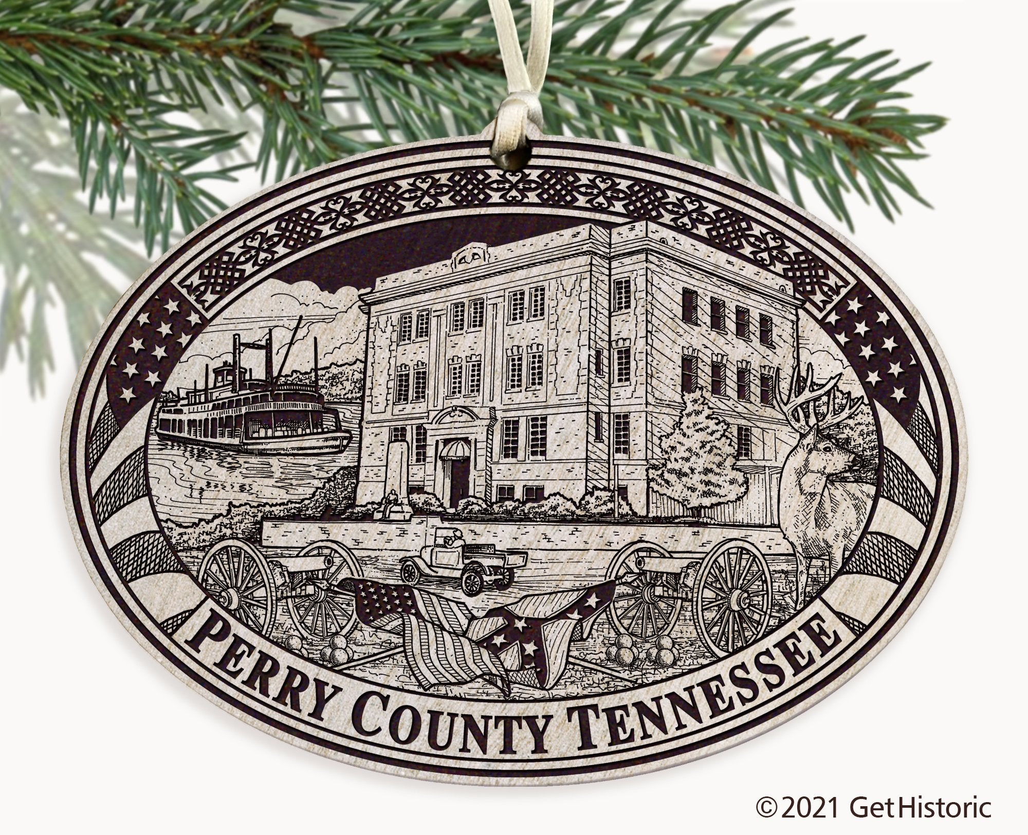 Perry County Tennessee Engraved Ornament
