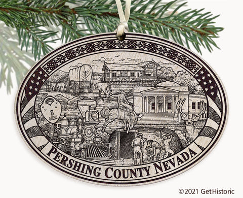 Pershing County Nevada Engraved Ornament