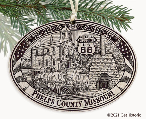 Phelps County Missouri Engraved Ornament