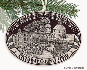Pickaway County Ohio Engraved Ornament