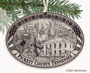 Pickett County Tennessee Engraved Ornament